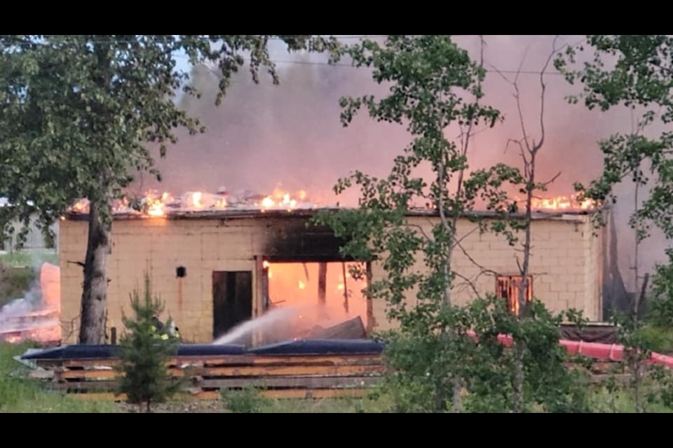 A fire on Ebenezer Flats on June 14. 