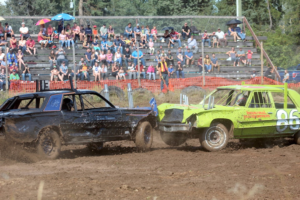 Drivers participate in the annual demolition derby in Telkwa. (Marisca Bakker photos)