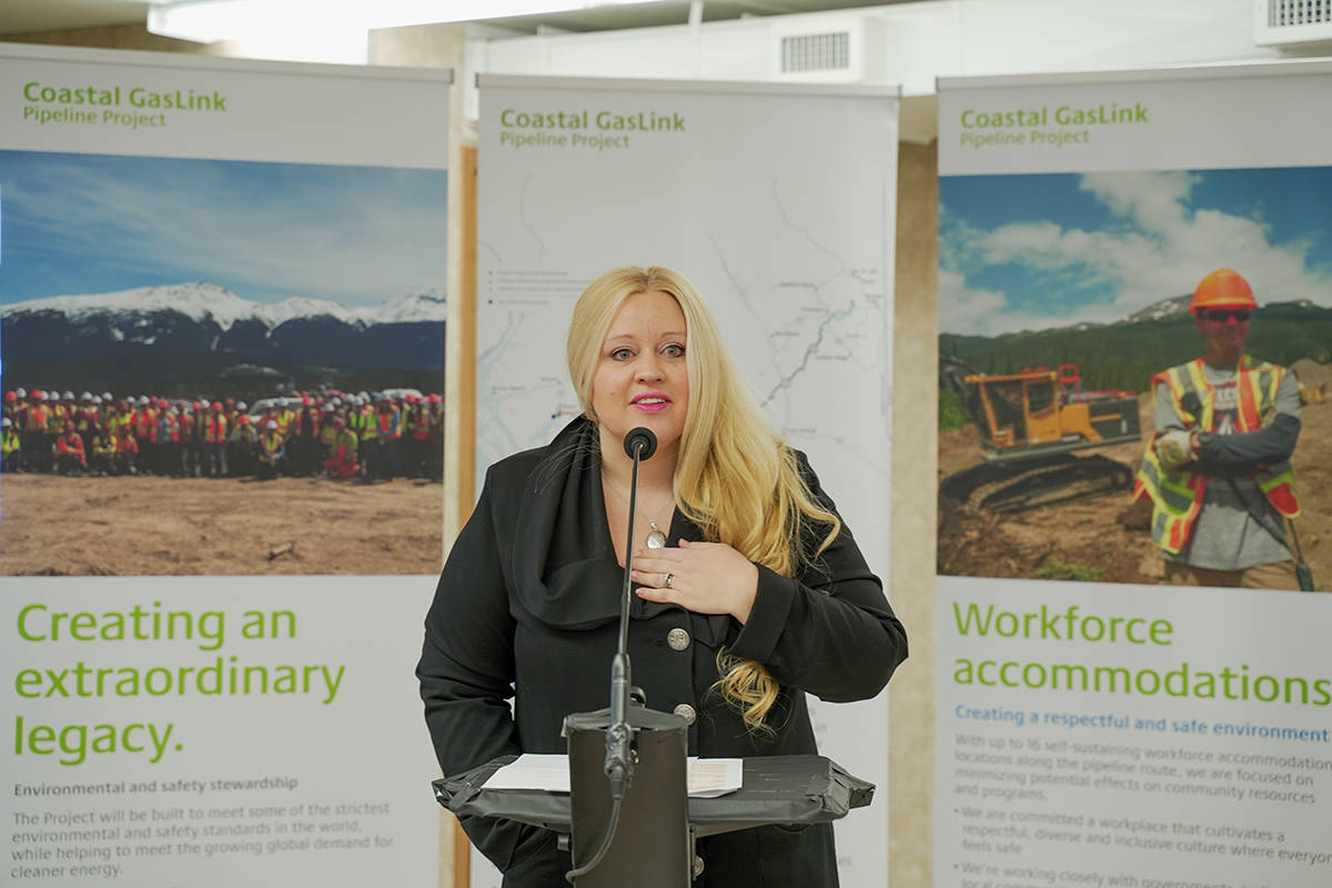 For Mayor Sarrah Storey, Coastal GasLink is a welcome development for local businesses after years of ups and downs. Photo by Coastal GasLink.