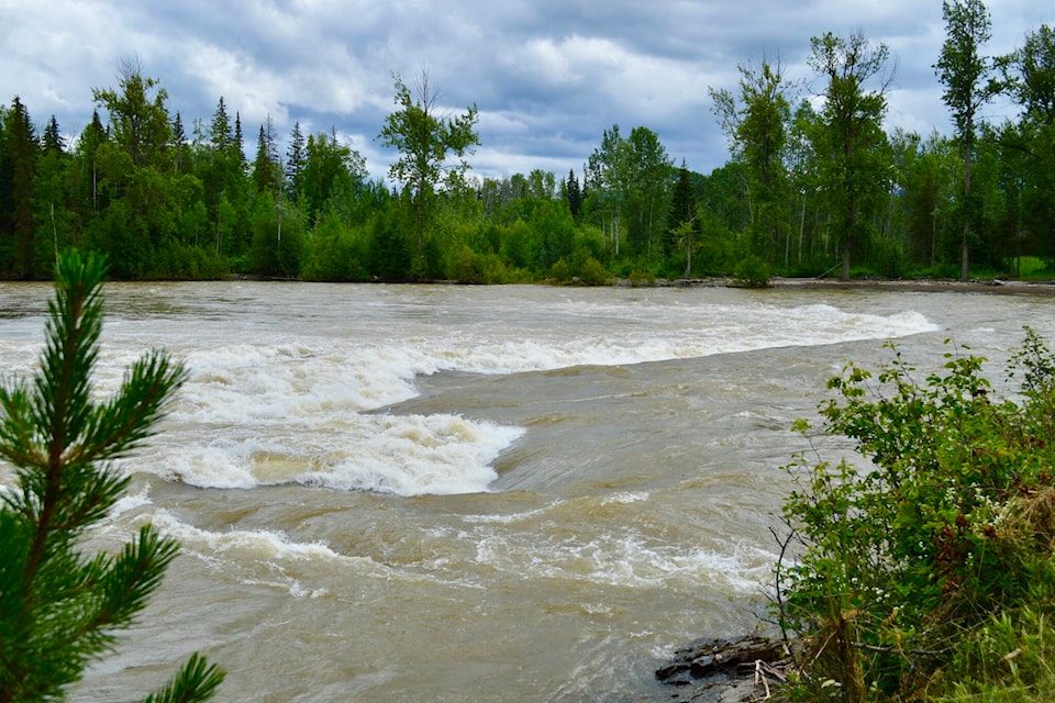 Tatlow Falls on the Bulkley River are at the highest levels they have been in years for Tatlow Fest Paddling Festival July 8-10, according to organizers. (Deb Meissner photo)