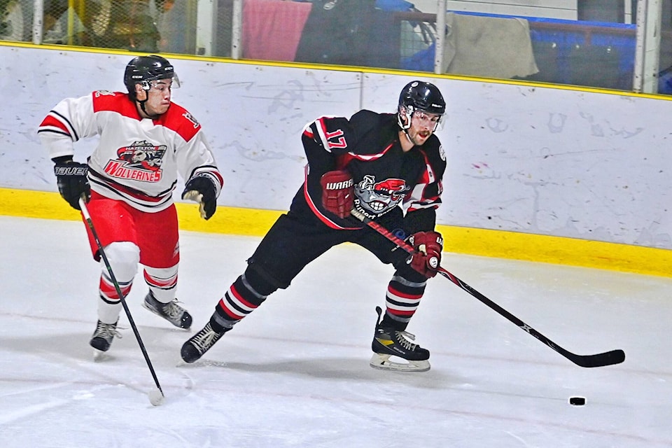 Prince Rupert Rampage played Hazelton Wolverines in a best-of-three game challenge, losing two back-to-back games on Feb 17 and 10, 4-6 and 3-4. The losses ended the 2022-2023 CILH season for the team who was number one in the league during the regular season. (Photo: K-J Millar/The Northern View)