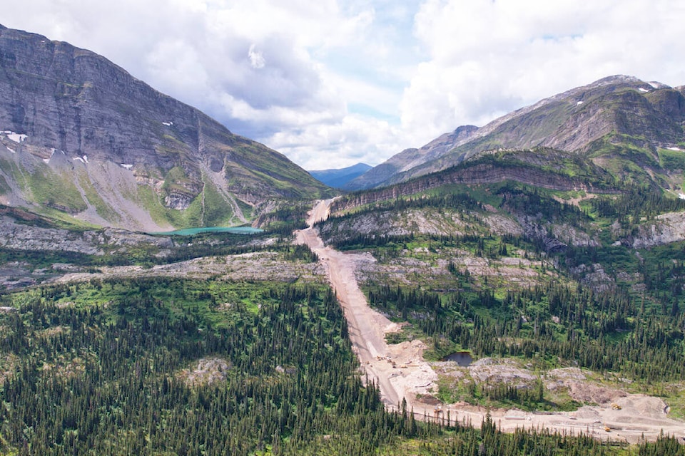 Coastal GasLink traverses the Headwall, one of the project’s steepest slopes in the Rocky Mountains. (Coastal GasLink photo)