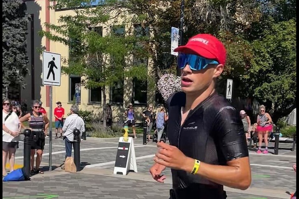 Zachary Bernier-Michaud, a 鶹ѡ-based student-athlete topped the podium at the Penticton Ironman and has dreams of gold on the world stage.