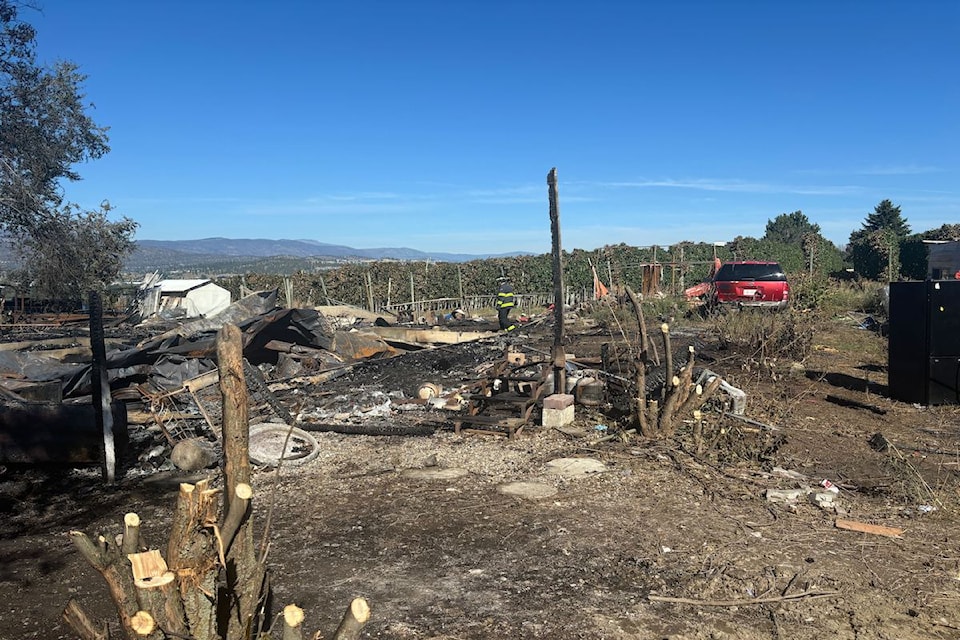 A fire engulfed a home on Hartman Road on August 29, 2024.