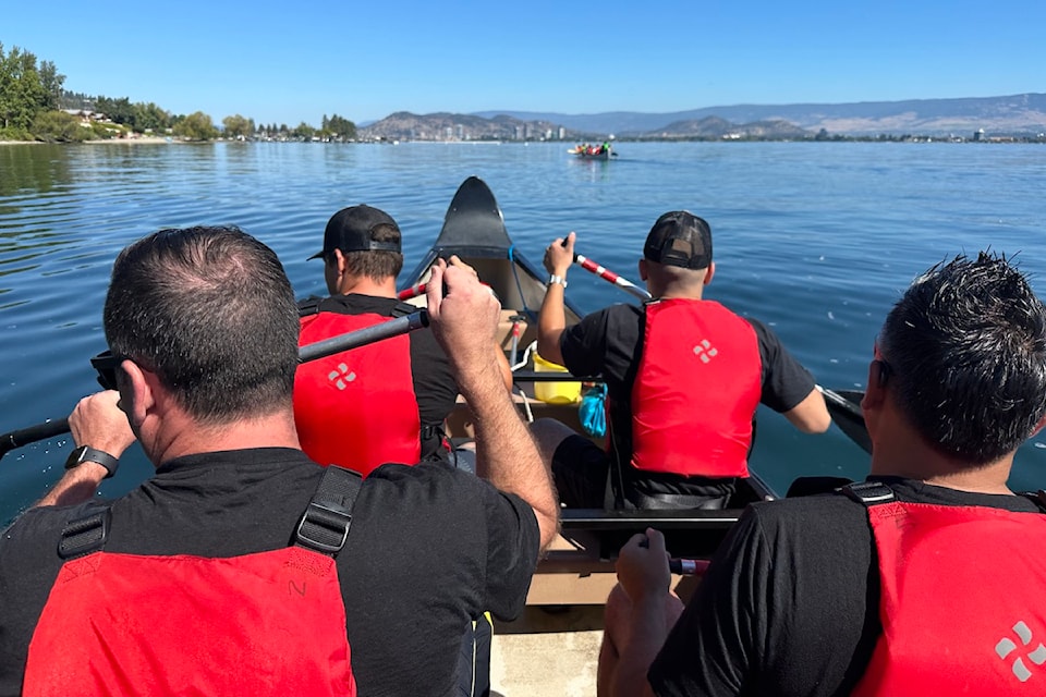 The RCMP Indigenous Youth Paddle on Okanagan Lake Aug. 29, 2024.