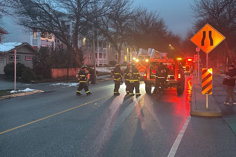 Emergency crews on scene at 560 Sutherland Avenue.