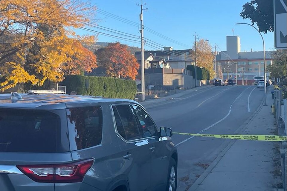 Police presence at the intersection of Carmi and Government on Oct. 22