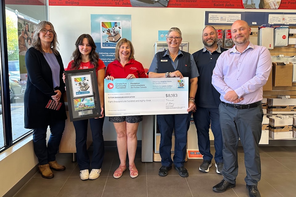 Autism Okanagan received over $8K from Canada Post Community 