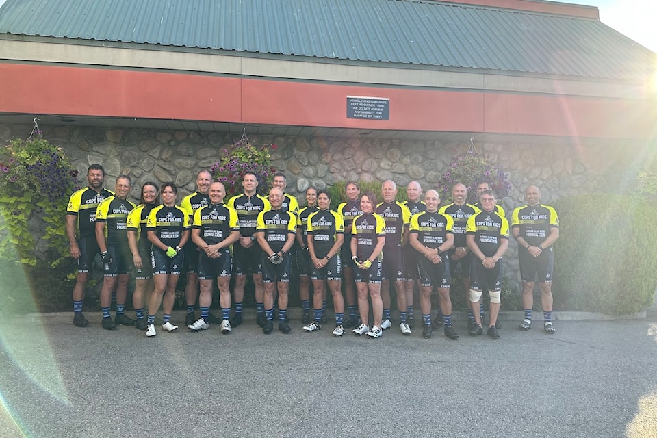 The 23rd annual Cops for Kids bike ride around the Okanagan started on Friday, Sept. 6 at the Sandman Hotel in .