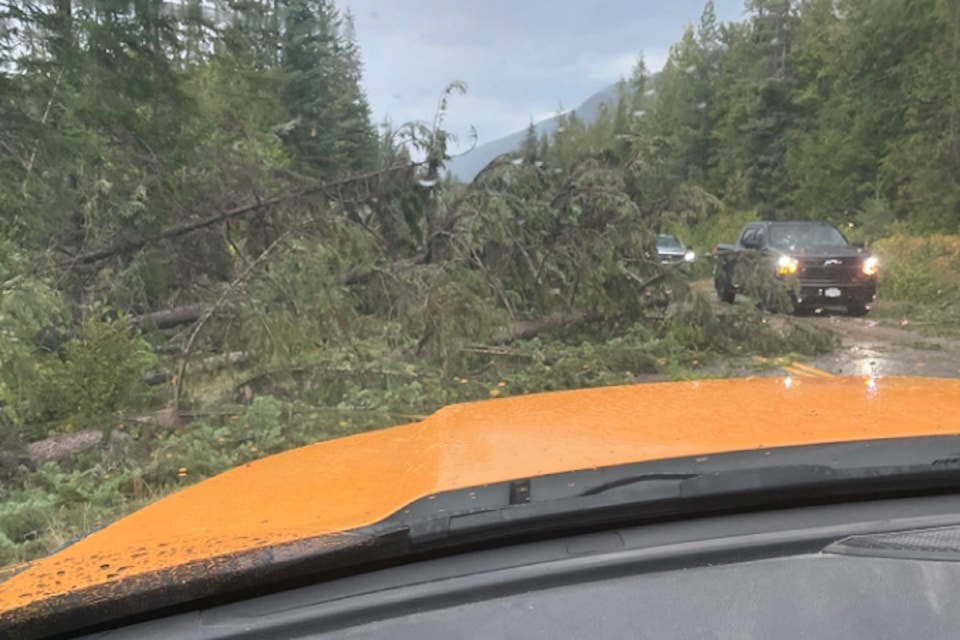 Scenes from Highway 33 after tornado touched down on Sept. 25.