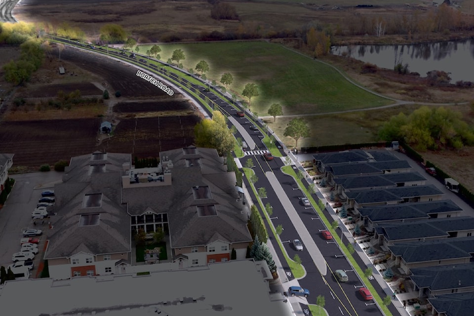 Phase 1 of the Burtch Road extension will provide a new 1.6 km section of arterial road between the existing section of Burtch Road at Denver Road and K.L.O Road.