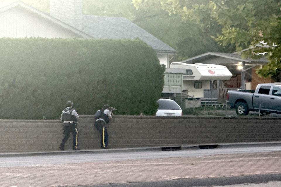 RCMP at a home on Glenmore Road on Friday, Aug.22, 2025.