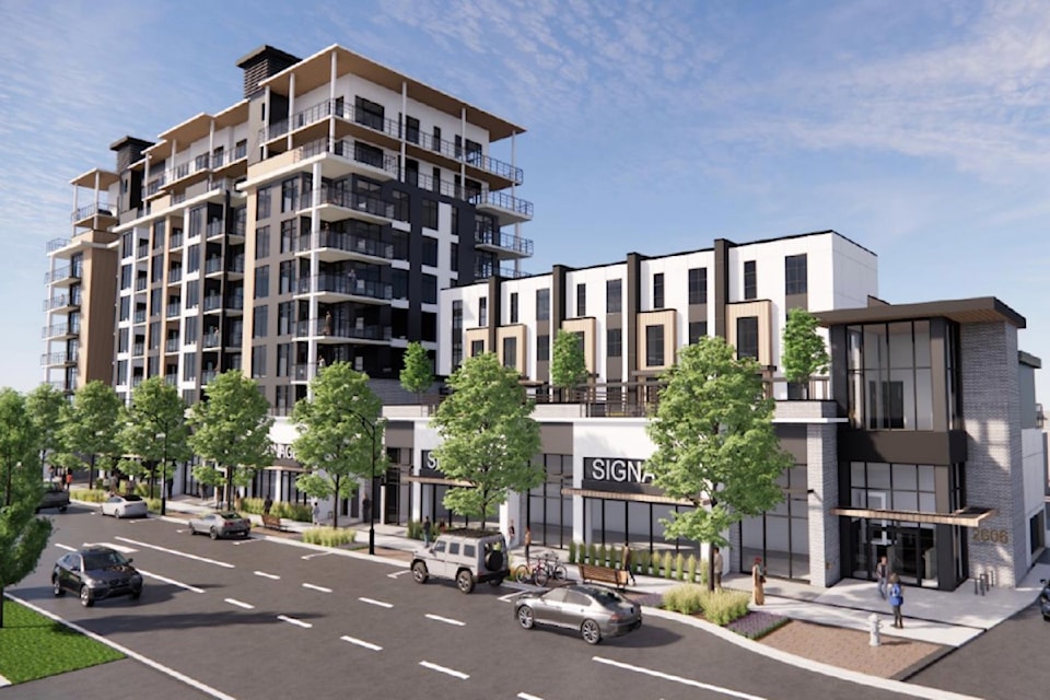 Conceptual rendering of an 11-storey building planned for 2606-2690 Pandosy Street.
