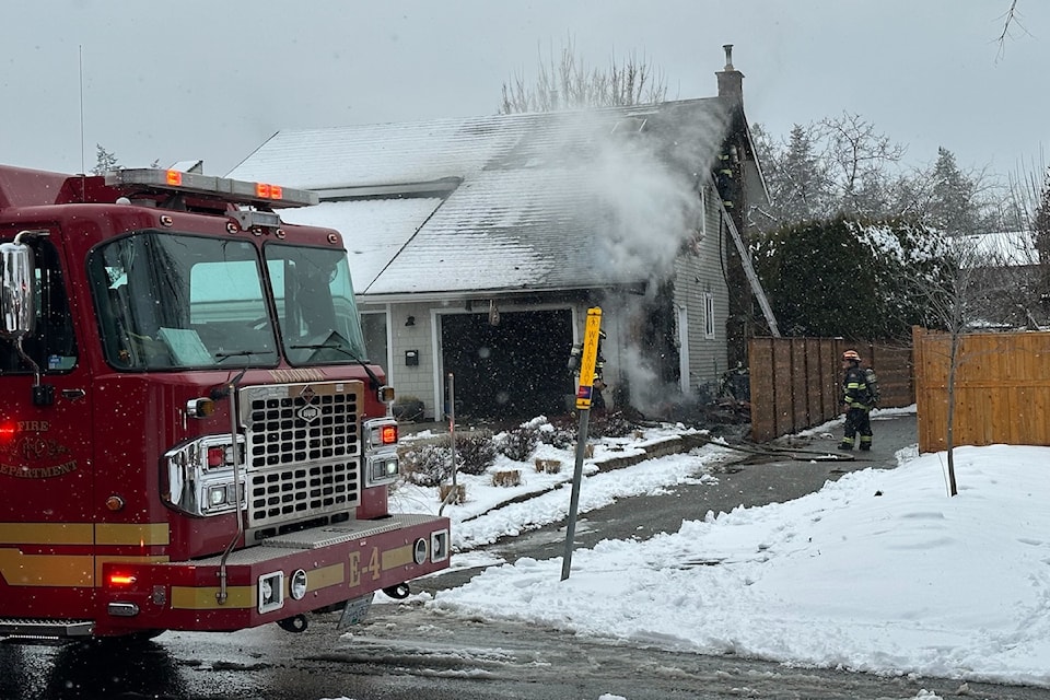 Fire at a home on Delmote Court in , Feb. 16.