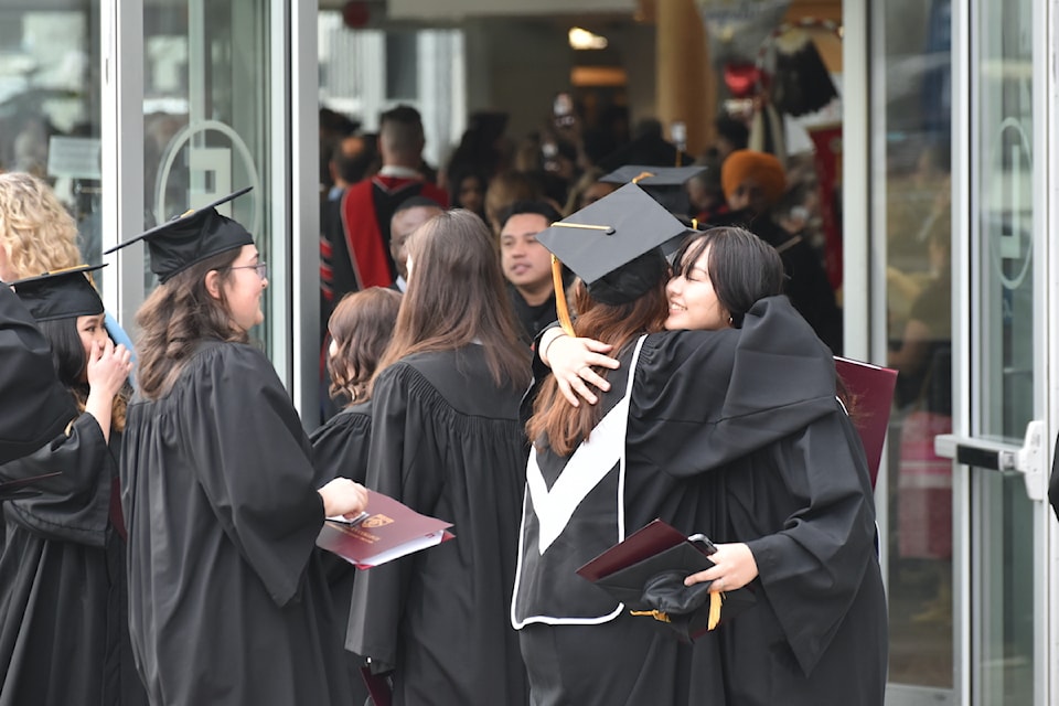 Okanagan College students from across the region walked their stage and threw their graduation caps in the air in celebration on Saturday, Jan. 25.