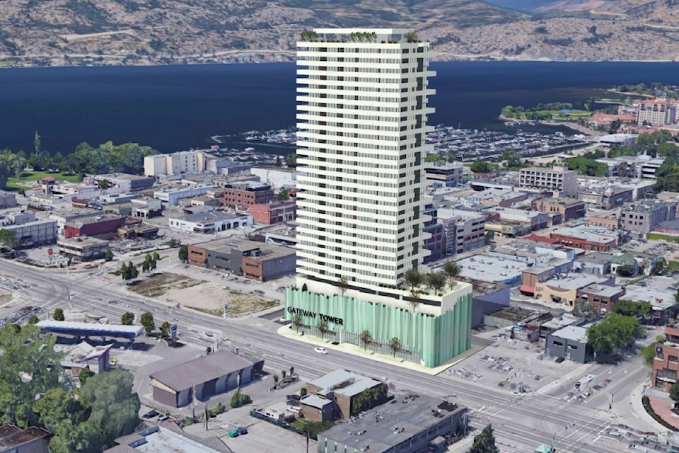 Conceptual rendering of a 32 storey tower proposed for 430 Harvey Avenue.
