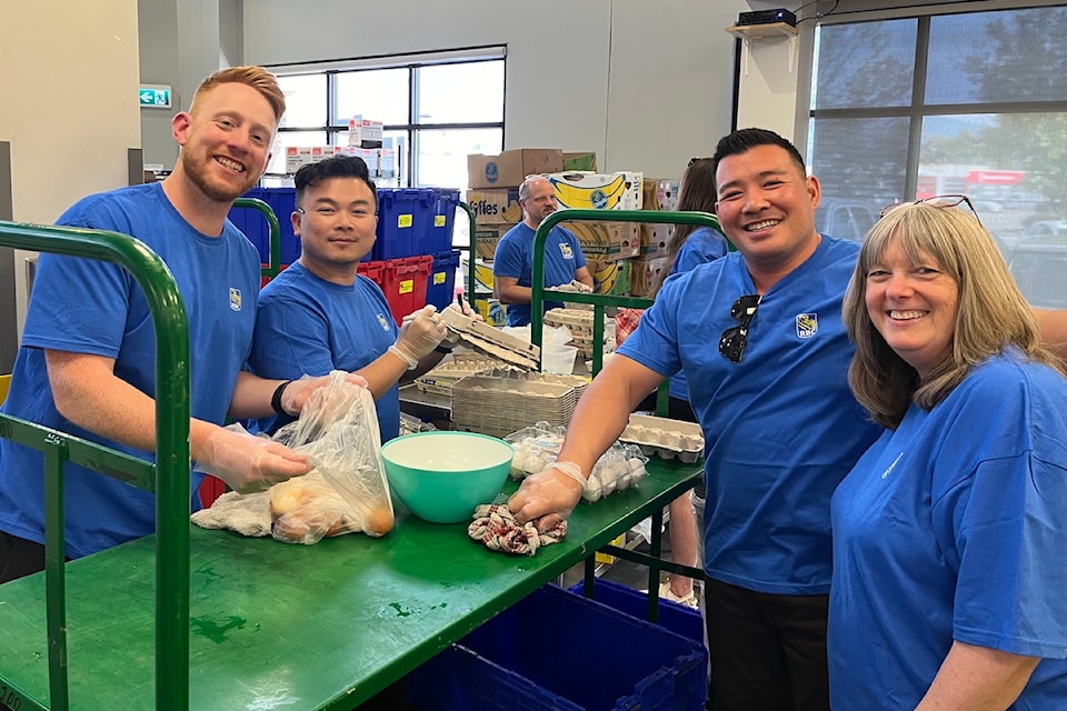 Team RBC helping out at the Central Okanagan Food Bank. 