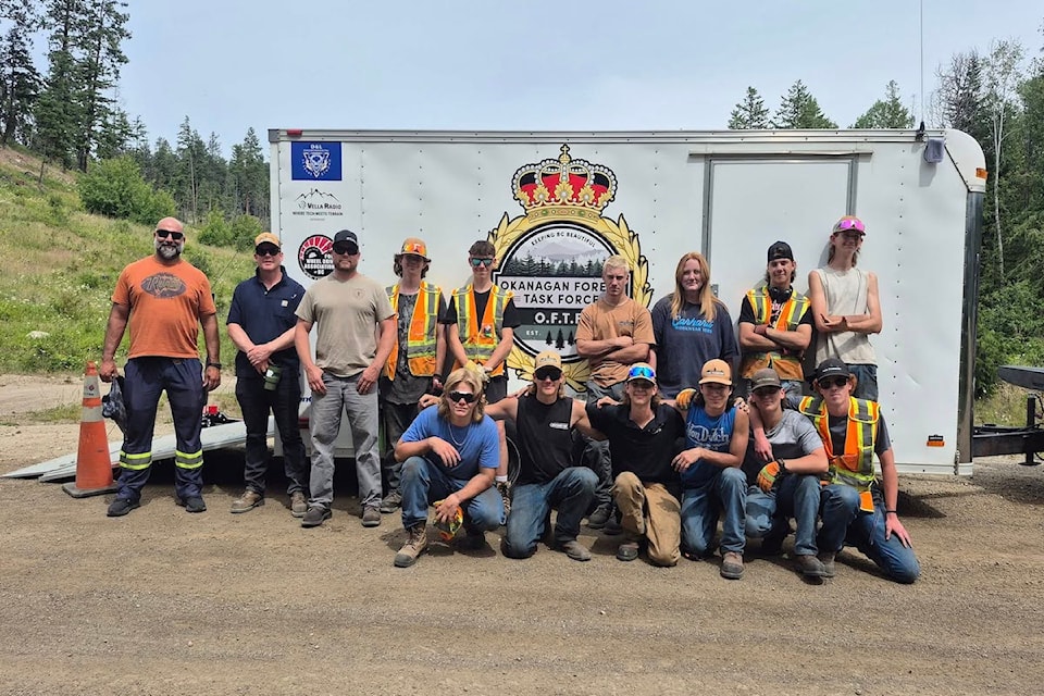 The Rutland Senior Secondary Forestry Class helped clean the Postill Shooting Range with the Okanagan Forest Task Force. 