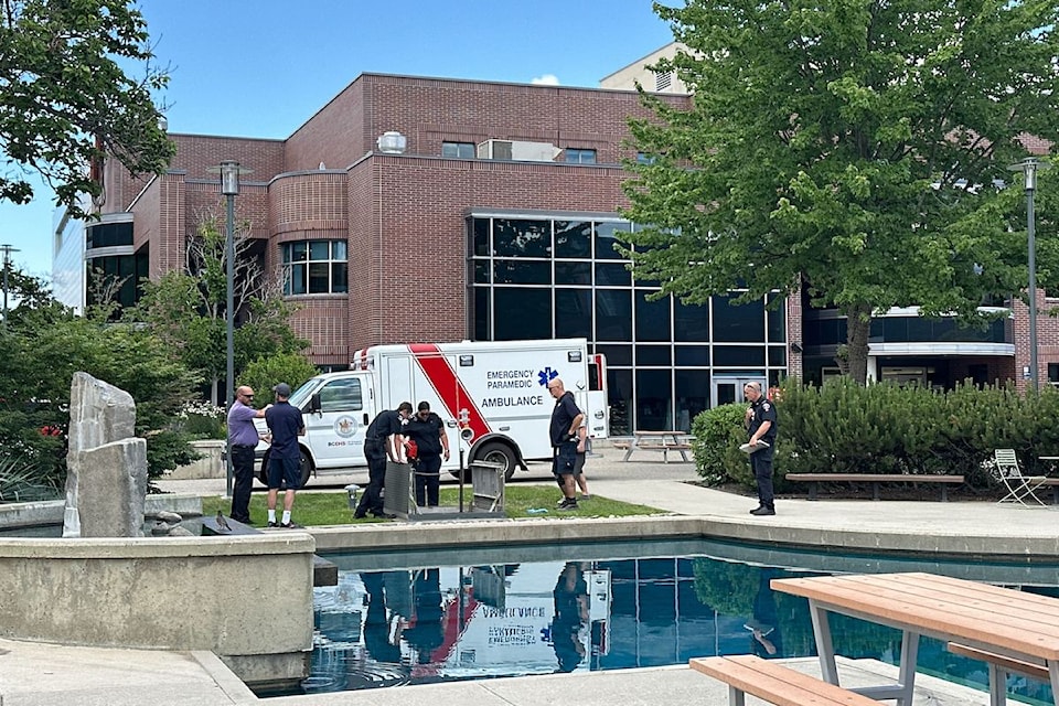 Emergency crews were dispatched to UBCO's Kelowna campus just after 3 p.m. on June 3, 2025 for a confined space rescue. 