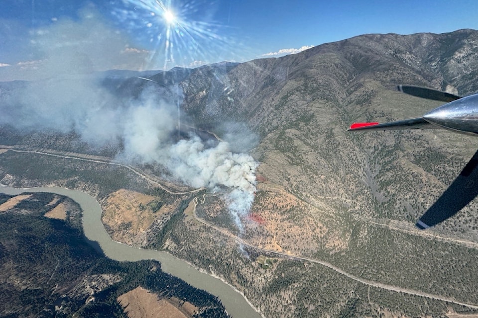 The Izman Creek wildfire, north of Lytton, on July 1, 2025.