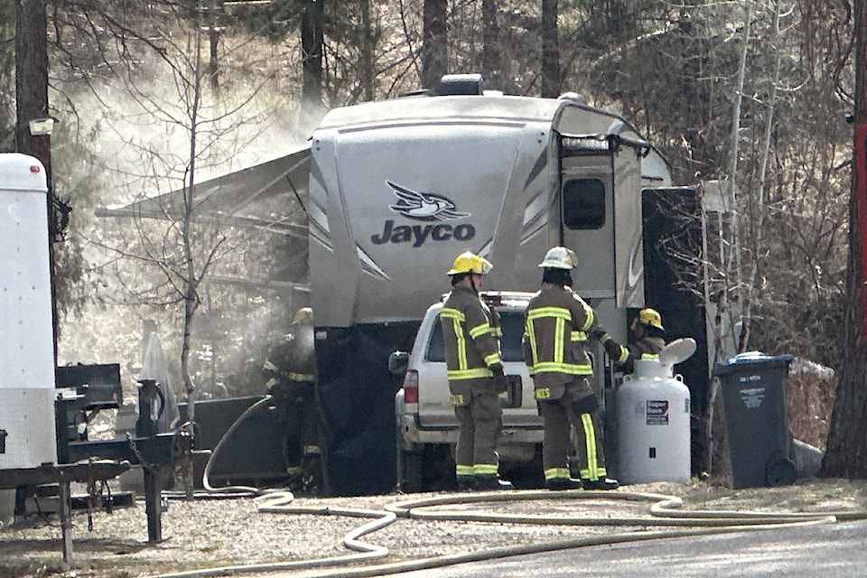 Fire at RV trailer on Rockface Road in Ellison. 