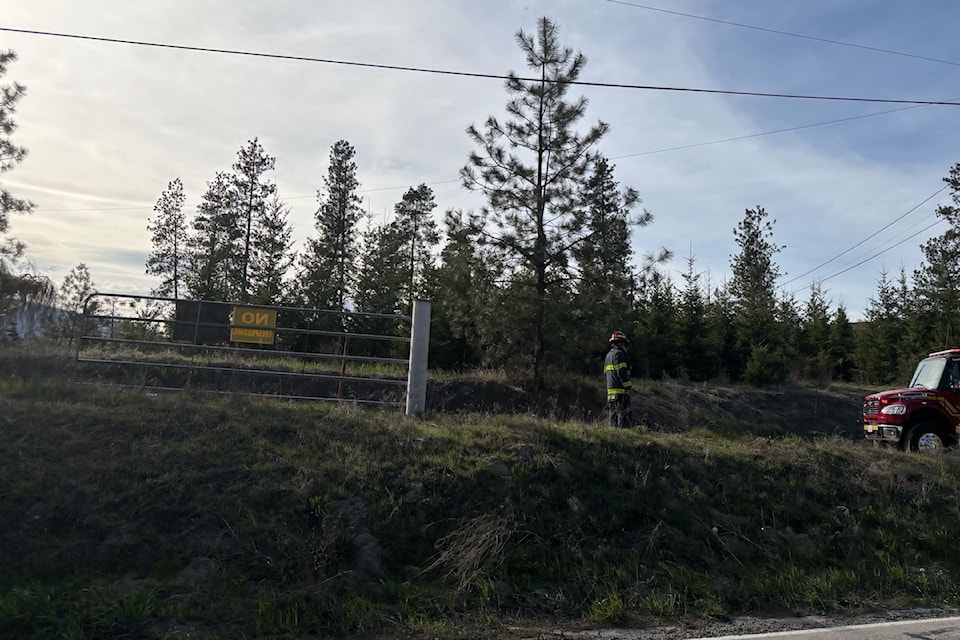 Fire crews on scene of North Glenmore Road, April 17.