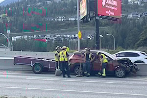 Collision causes eastbound traffic turmoil on West Kelowna's Highway 97
