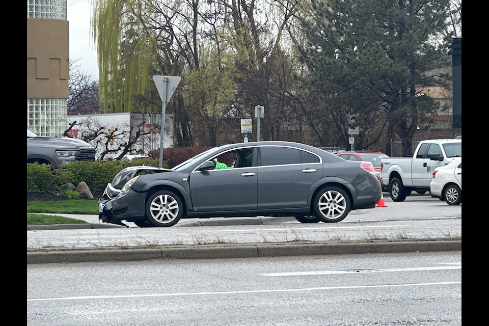 
Car involved in crash on Harvey and Burtch. 