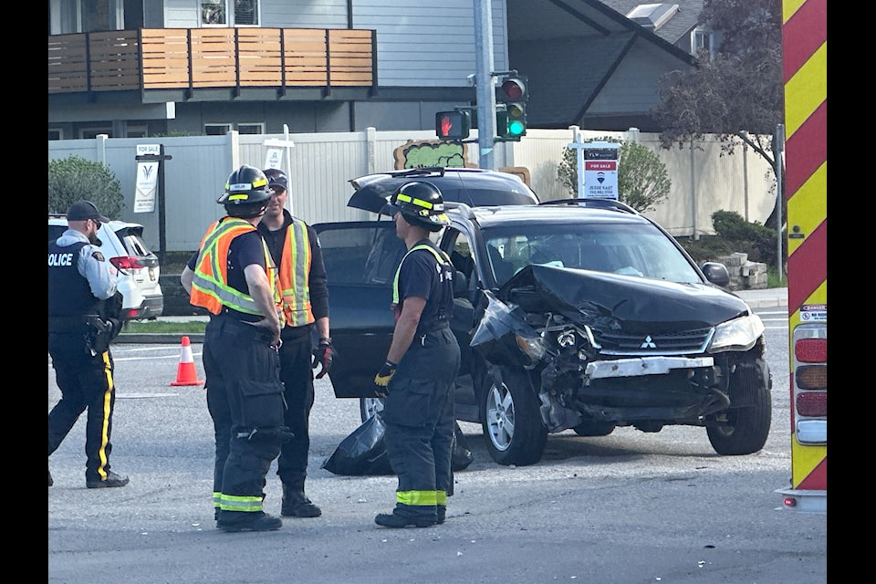 One vehicle will have to be towed from the scene. 