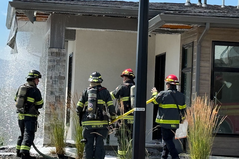House fire on Sladen Crescent in Kelowna, July 11. 