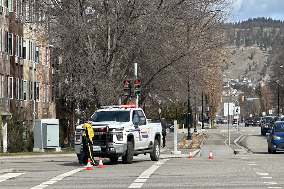 RCMP at Ethel and Harvey Ave. March 20. 