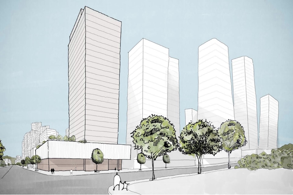 Conceptual rendering of a 26-storey mixed-use tower development proposed for 437 Bay Street.
