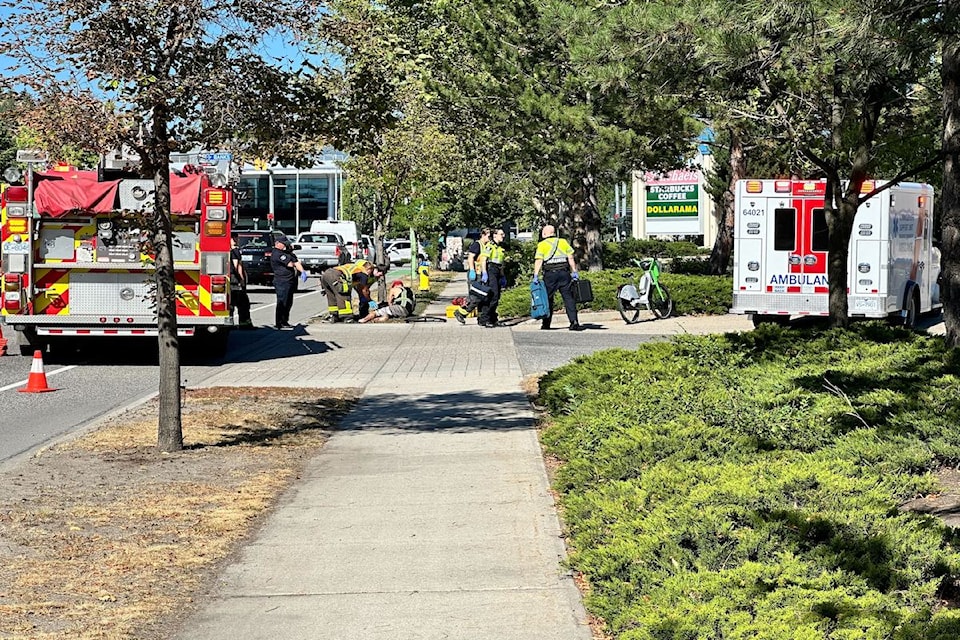 Cyclist struck on Enterprise Way in . 