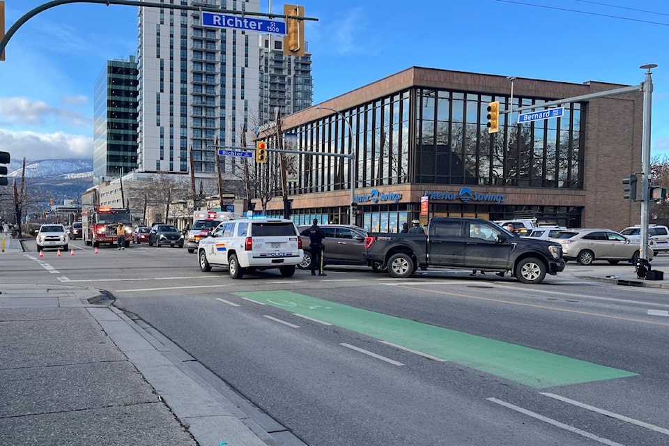 Collision at Bernard and Richter, Dec. 31. 