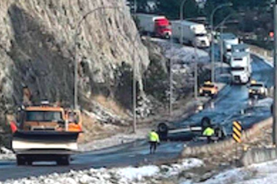 Crash on Okanagan Connector, Dec. 18.