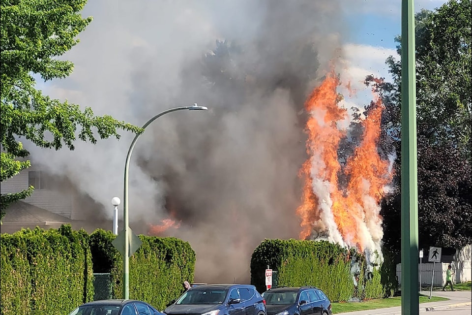 Photo of a fire on Franklyn Road, 鶹ѡ on June 21. 
