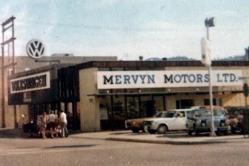 These historic photos are of Mervyn Motors and the staff, shared by Lorraine Schenk The VW Dealership at this time was located at 1575 Water Street. The 1963 ads from the 㽶Ƶֱ was shared by Steven James.