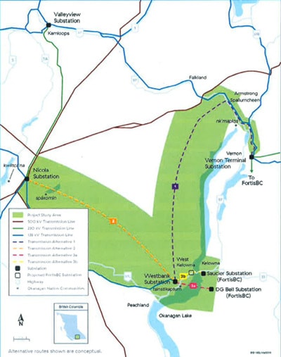 71257kelowna23transmissionlineroutealternatives