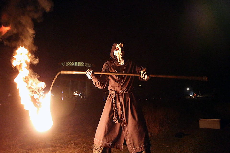 Death lurks around every corner at Caravan Farm Theatre’s 15th annual Walk of Terror Oct. 27. (Parker Crook/Morning Star)