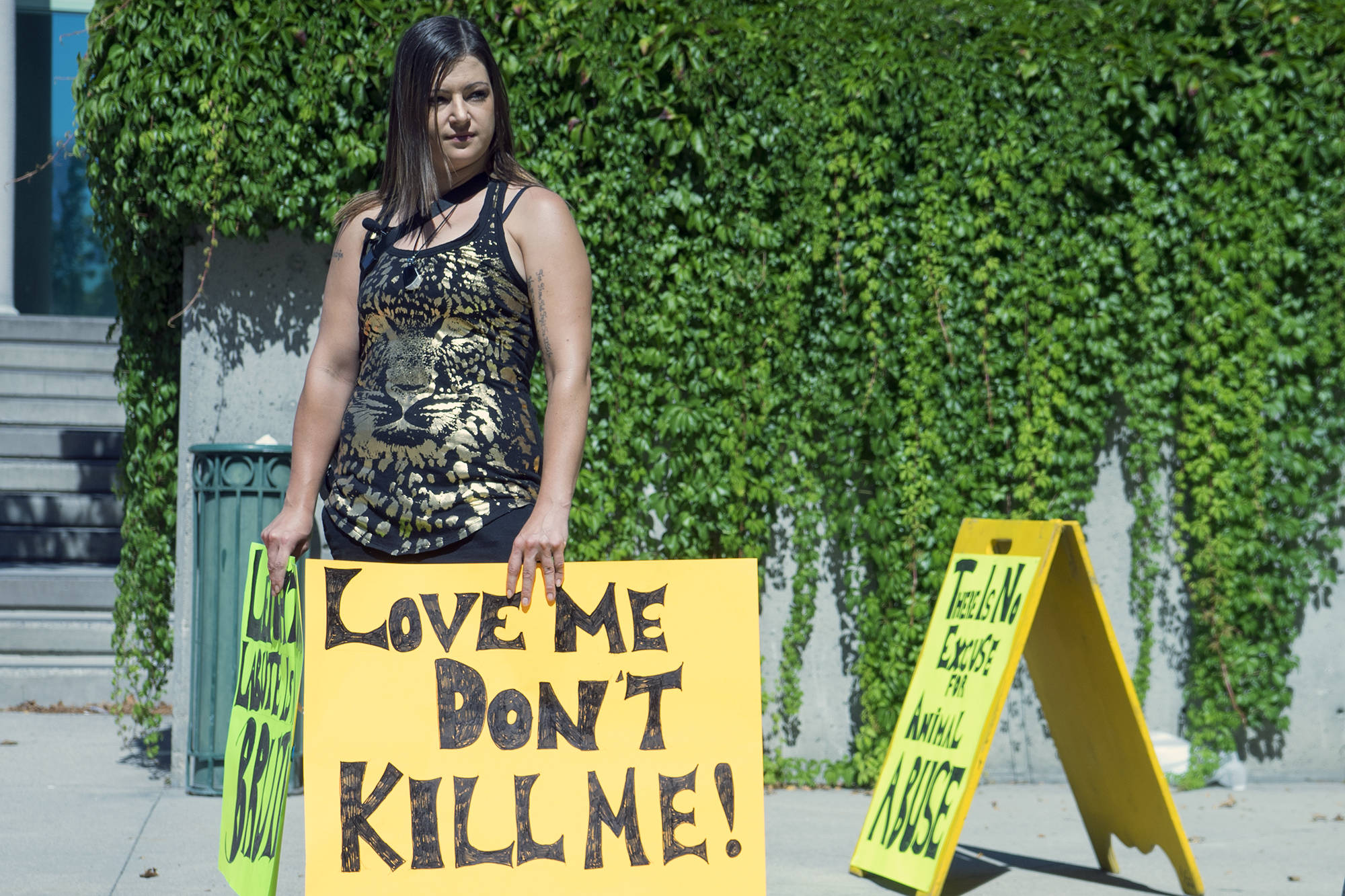 BoDreay Fraser standing outside of 91大黄鸭 Law Courts on Tuesday, Aug. 25, minutes before 20-year-old alleged hamster killer Leighton Labute made his second appearance in front of a judge since being charged earlier this year. (Michael Rodriguez - Capital News)