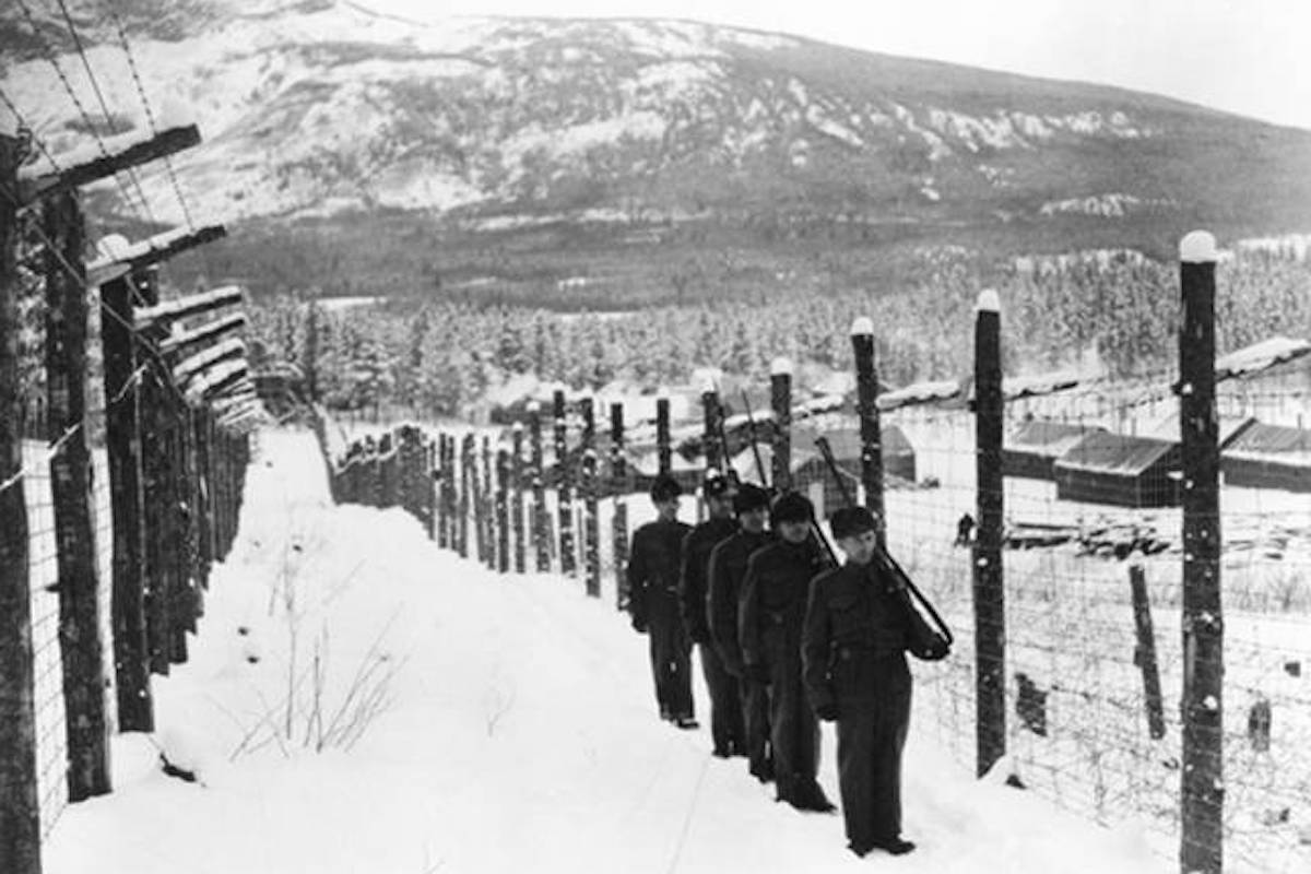 Guards at the Kananaskis prisoner of war camp in Alberta. (Kelowna Canadian-Italian Club photo)