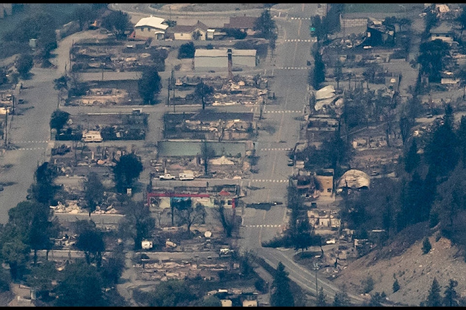 Structures destroyed by wildfire are seen in Lytton, B.C., on Thursday, July 1, 2021. THE CANADIAN PRESS/Darryl Dyck