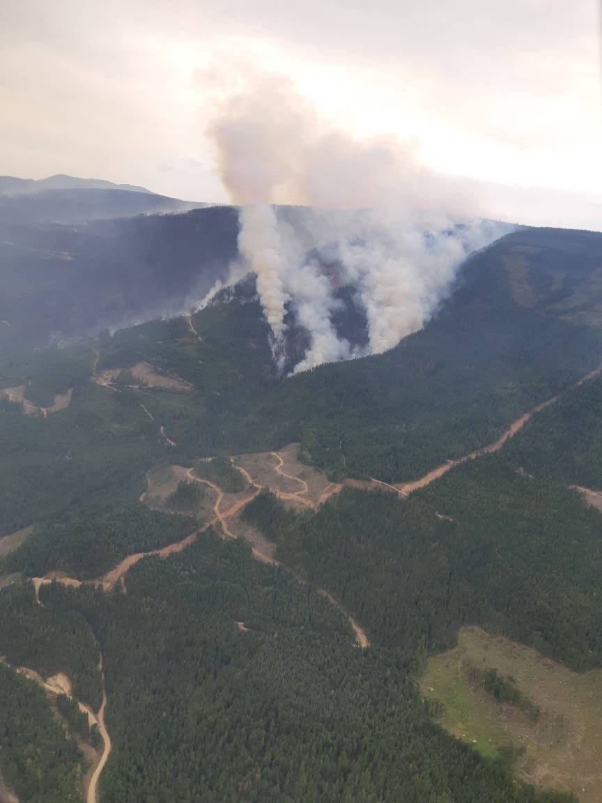 Mabel Lake wildfires converge north of Lumby Kelowna Capital News