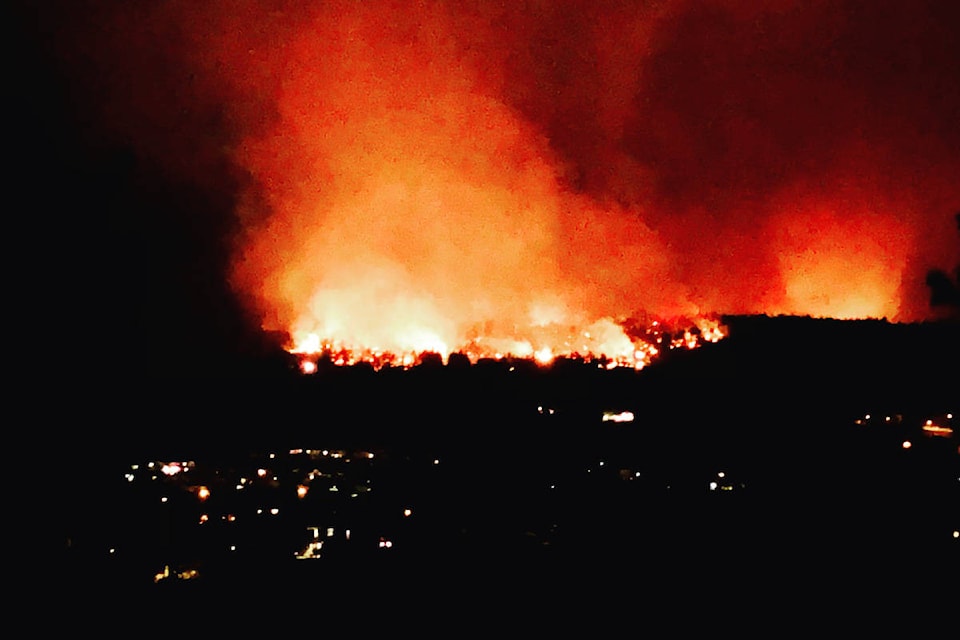 Jeff Jones view of Mount Law wildfire, Sunday night. Jeff Jones view of Mount Law wildfire, Sunday night.