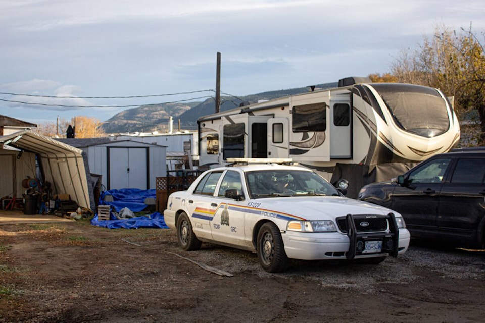 Police have been searching this travel trailer at the Silver Sage trailer park Friday afternoon as part of their investigation into the disappearance of Shannon White. (Sean Brady/KTW)