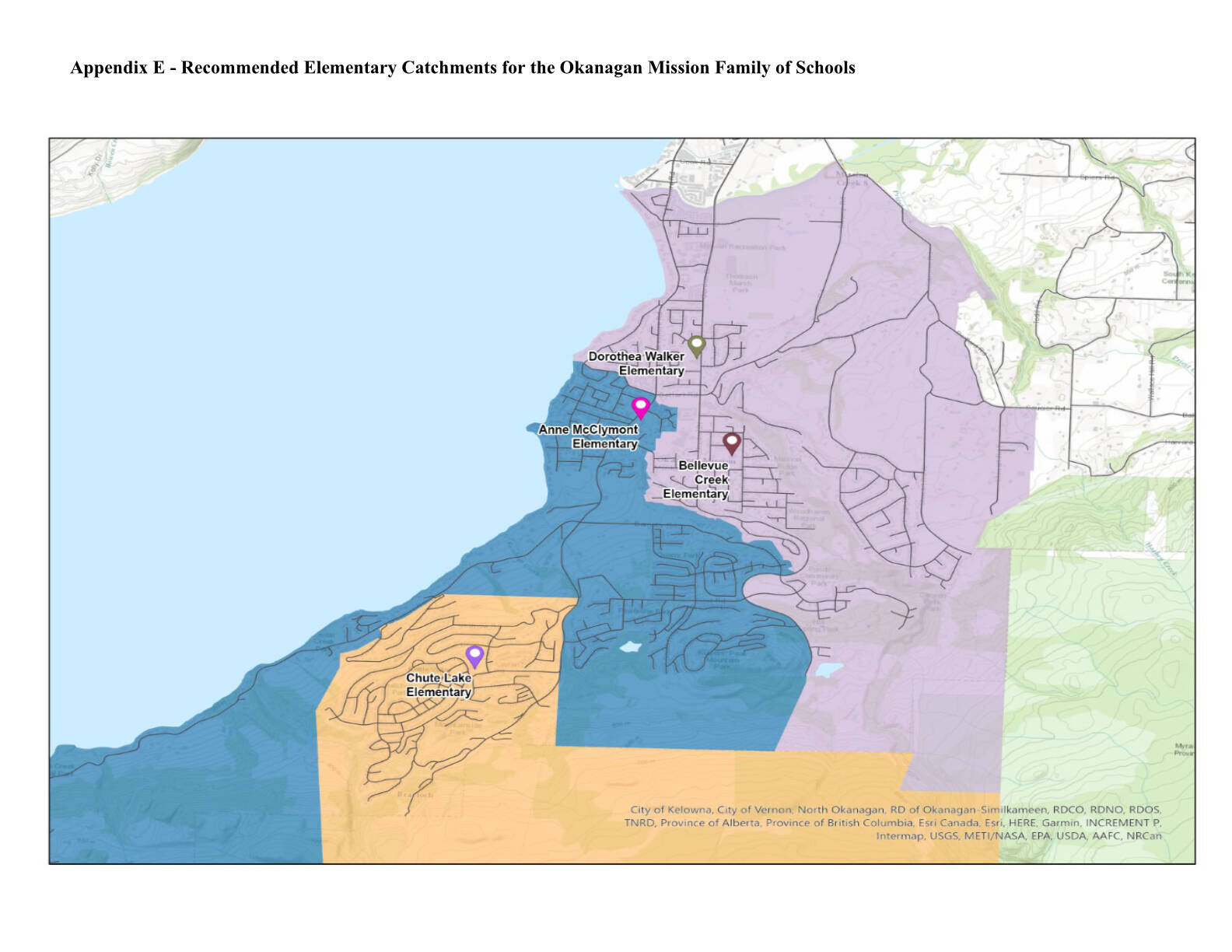 Revised catchment boundaries for Mission schools. (Contributed)