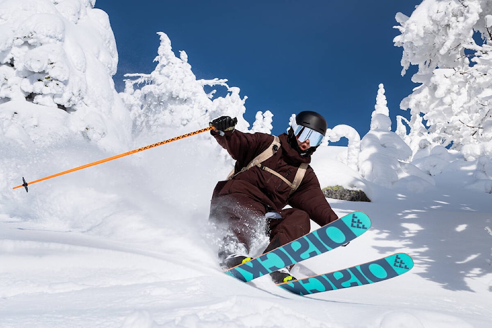 Keelan Clermont and Parker Schnyder seek out Big White’s best untouched powder spots. (Parker Schnyder photo)