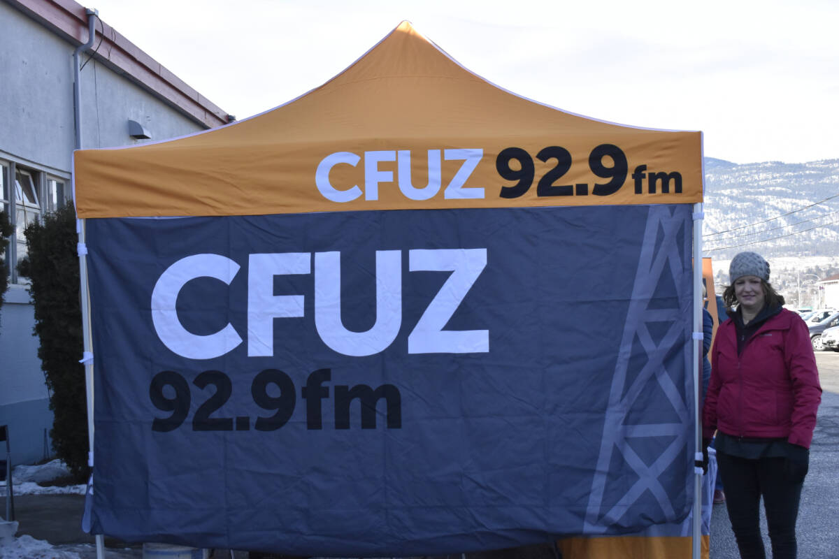 Jackie Del Rizzo, the president of Peach City Radio, was thrilled to celebrate the station's three-year on-air anniversary Saturday afternoon in Penticton. (Logan Lockhart, Western News)