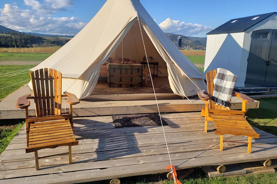 Glamping sites are being established at Historic O’Keefe Ranch, with two of the eight planned sites ready to rent this spring through AirBnB. (O’Keefe Ranch photo)