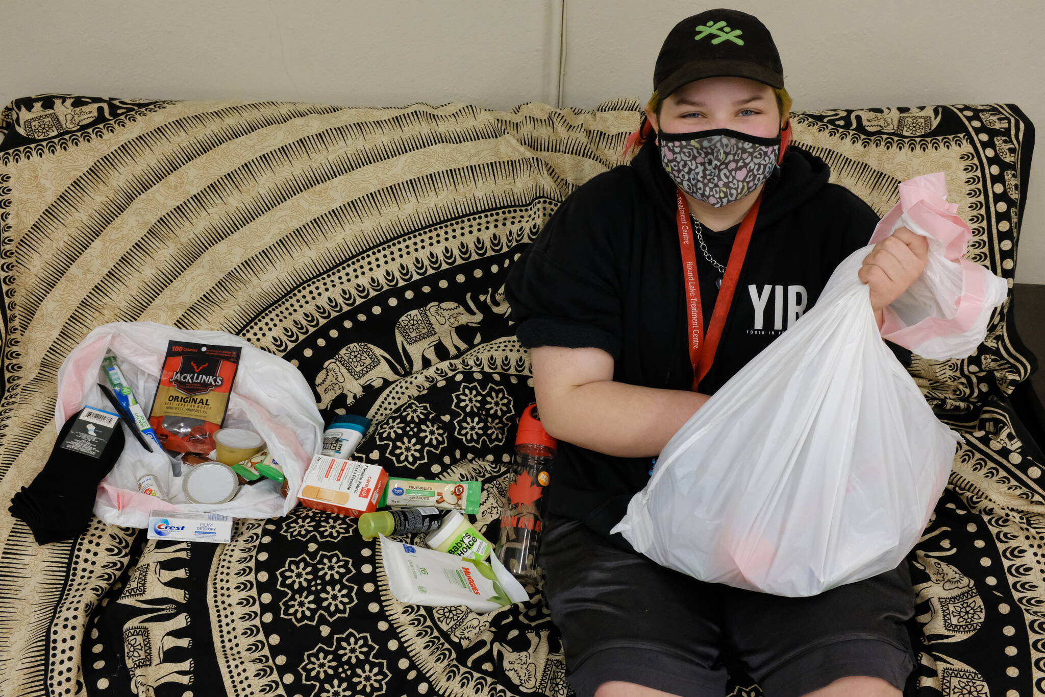 Toby and other BGC members have filled bags with essentials and nice to have items (Jacqueline Gelineau/Capital News)